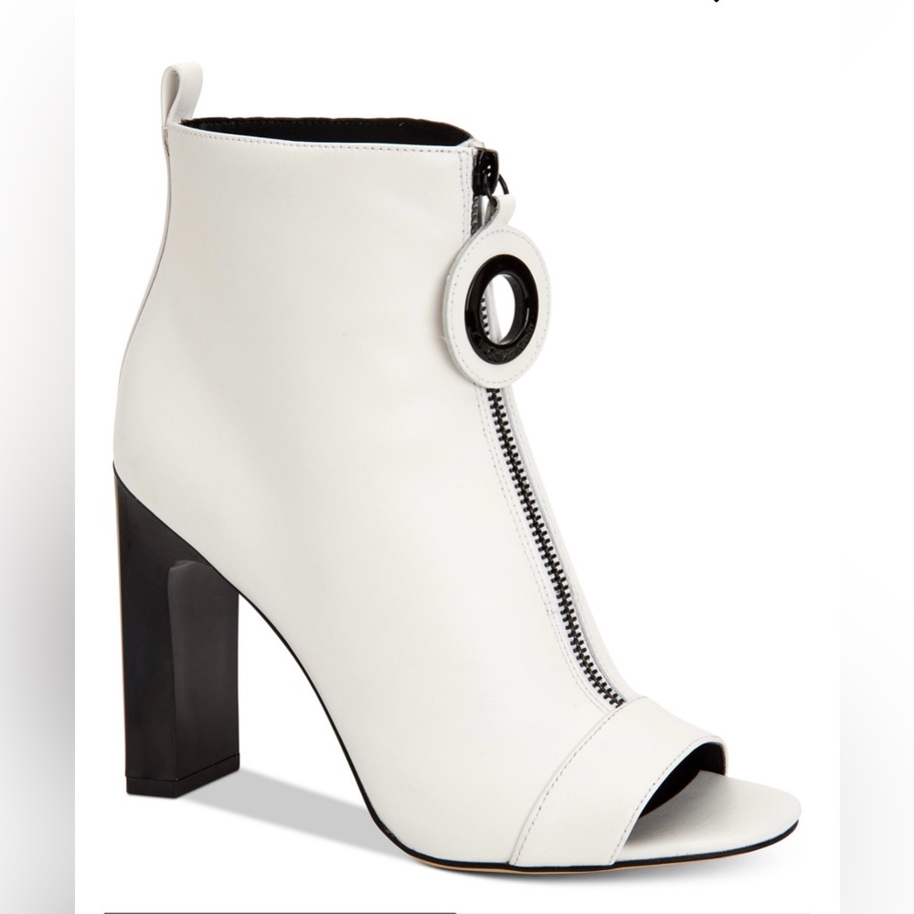 Calvin Klein Minda Round peep-toe ankle bootie